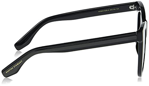 Martha Stewart Women's Ms104 Classic Uv400 Protective Square Cat Eye Sunglasses. Timeless Gifts For Her, 50 Mm, Black #TOP2