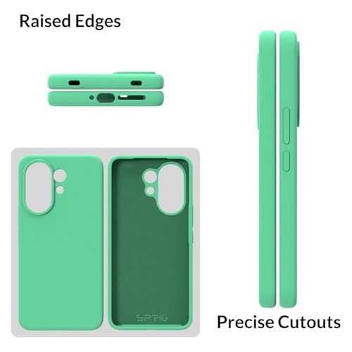 Image of SPRIG Compatible with Vivo V60 Premium SilkTone Back Cover Drop Tested Shock Proof Mobile Case for Men, Women, Boys and Girls with Camera Protection (Pastel Green)