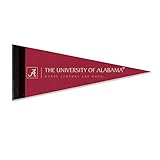 AGAS NCAA Alabama University Crimson Tide Where Legends Are Made Pennant - 4x10 inch - 1' Stick Sleeve - Mini Alabama Collegiate Felt Pennant