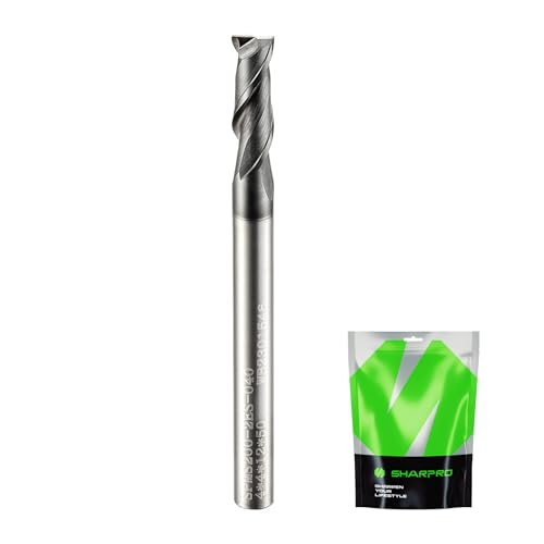 Image of 4MM End Mills 4MM Shank, 2 Flute Carbide Square Endmill with AlCrN Coated, Upcut Spiral CNC Router Bits for Alloy Steel, Metal and Stainless Steel