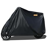 OUFEIJIA Funda para motocicleta, a prueba de polvo, resistente al sol, con tiras reflectantes, impermeable, para exteriores e interiores