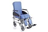 Silla cómoda servoasistida con estructura rígida de acero con recubrimiento de polvo. Respaldo extraíble y reclinable. Asiento y respaldo anatómicos fácilmente desmontables sin herramientas. Reposabrazos extraíbles y abatibles.