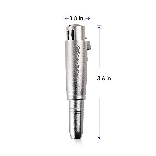Cable Matters 2-Pack Adaptador 6.35mm TRS a XLR Hembra a Hembra miniatura 6