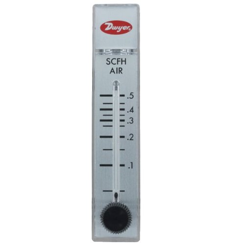 Dwyer Rate-Master Flowmeter, RMA-34-SSV, 4% Acc, 20-300 cc/min Water, SS Valve, PC Body