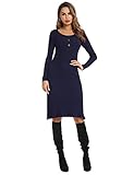 Damen Elegantes Strickkleid mit dekorativer Knopfleiste in klasser Rippenoptik. Mit seiner tollen Strickqualität und der eng anliegenden, figurschmeichelnden Passform setzt es deine Silhouette ins beste Licht. Der Strickstoff ist durch das Rippen-Stickmuster elastisch und dadurch liegt das Kleid auf dezenter und angenehmer Weise an dem Körper.