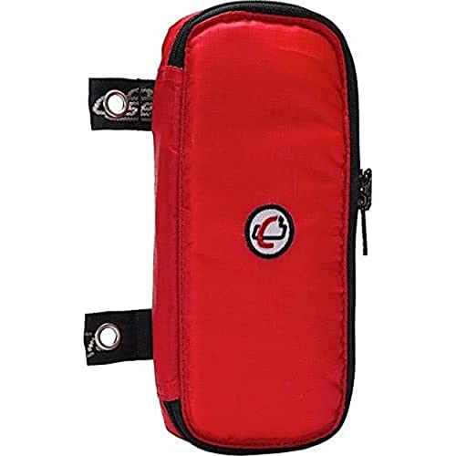 Case-it The Pouch Zippered Pencil Case with Grommets, Red