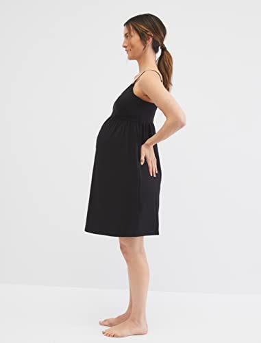 Image of Motherhood Maternity womens Lace Trim Clip Down Nursing Nightgown & Lounge Dress for Breastfeeding