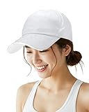 TeamOneDay 【防水/UVカット】 オールウェザースマートキャップ レインキャップ 帽子 男女兼用 深め 母の日 ギフトに最適 スポーツ ランニング 釣り 登山 アウトドア (ホワイト)