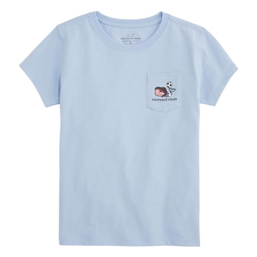 vineyard vines Girls' Soccer Whale Short-Sleeve Pocket Tee2