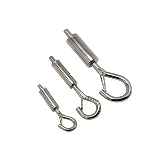 Brandname Boohao Portable Hook And Eye Turnbuckle Tension Stainless Steel Cable Guide Wire Rope Light Hanging Suspension Accessories For Lamps And Lanterns Light Hanging (10, Medium) #TOP4