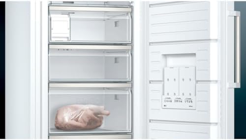 Bild 2 - Siemens GS51NAWCV iQ500 Gefrierschrank, 161 x 70 cm, 289 L, noFrost nie wieder abtauen, bigBox Platz für großes Gefriergut, varioZone flexible Glas-und Schubladen, Weiß