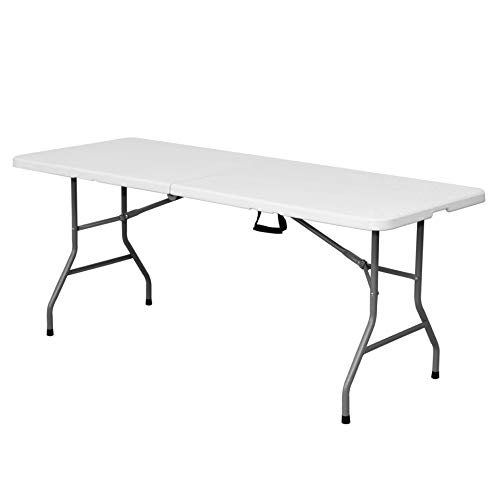 Ldk Garden Mesa Auxiliar Blanca de plástico para jardín 180 X 75 X 74 cm