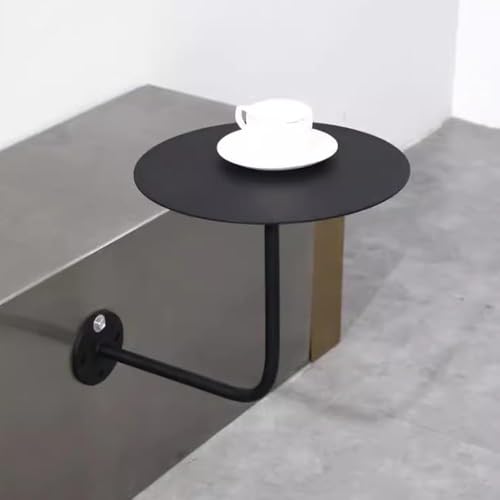 Tavolino in ferro battuto, con piano in metallo battuto, piccolo tavolino rotondo, tavolo da pub, per colazione, bar, caffè, tè, per ristoranti e bistrot