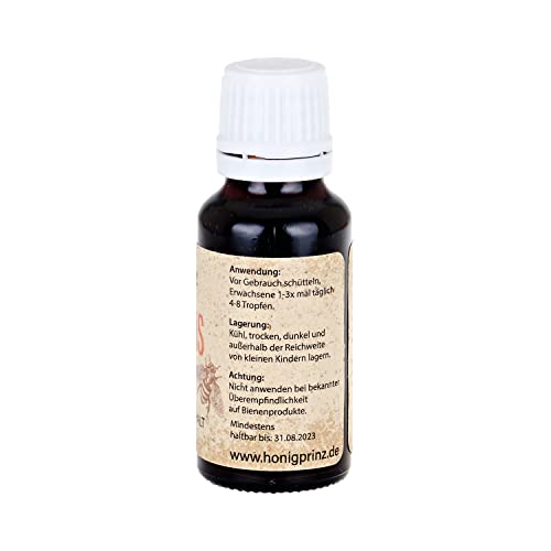 Propolis Tinktur 3 x 20ml Vorteilspack mit 20% Propolis, Propolis Extrakt Tinktur von der Familien-Imkerei Honigprinz (3 x 20ml) – Bild 3
