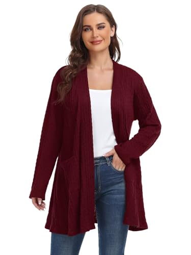 Image of BELAROI Plus Size Cardigan Sweaters for Women 2026 Pockets