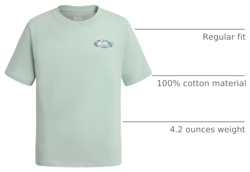 Image of Quiksilver Boys' Short Sleeve Logo Graphic T-Shirt, Soft & Comfortable, Regular Fit