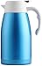 Dzbanek próżniowy Dzbanek Próżniowy, 2l Garnek Izolacji, Kolba Próżniowa Ze Stali Nierdzewnej, Garnek Izolacyjny Gorąca Zimna Herbata Izolowana Kawa Dozbawna Przycisk Bezpieczeńs(Color:Blue)