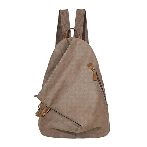 Image of KL928 Canvas Vintage Backpack - Large Casual Daypack Outdoor Travel Rucksack Hiking Backpacks for Men Women