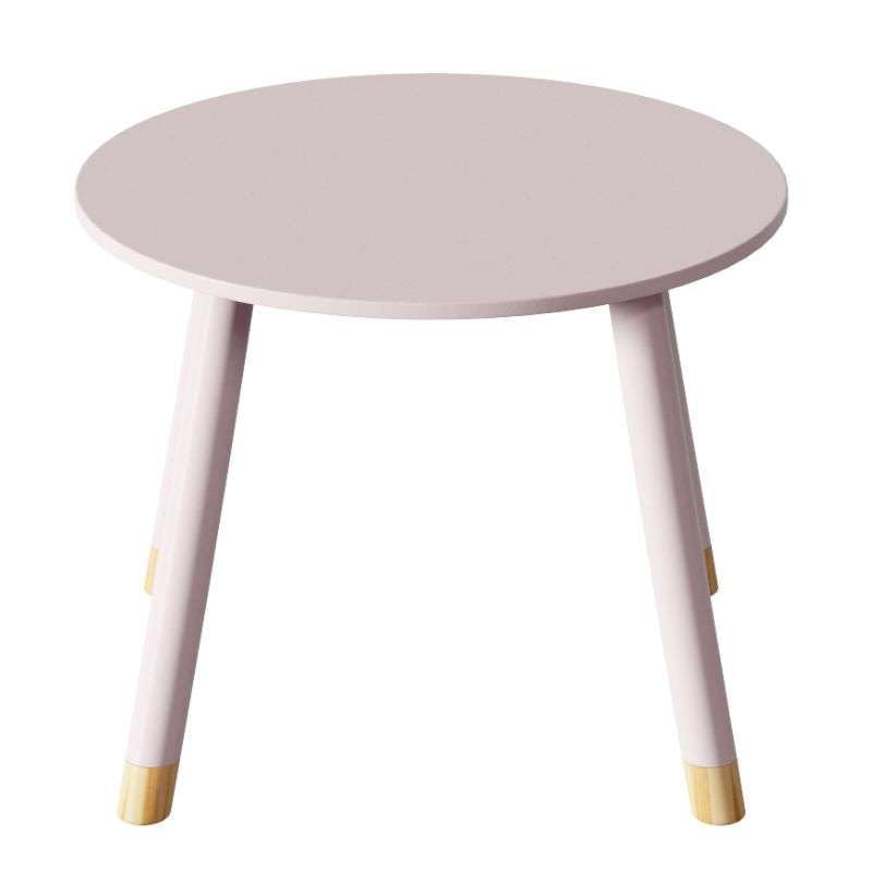 Miroytengo Mesa Infantil Dormitorio Douceur con Patas de Madera Estilo Infantil en Color Rosa y Roble Claro 60x60 cm