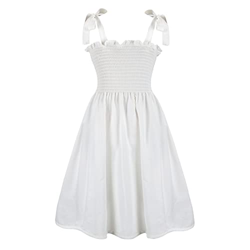 Mommy and Me Floral Smocked Dress Family Matching Outfits Set Sleeveless Sundress Beach Summer Casual Dress2