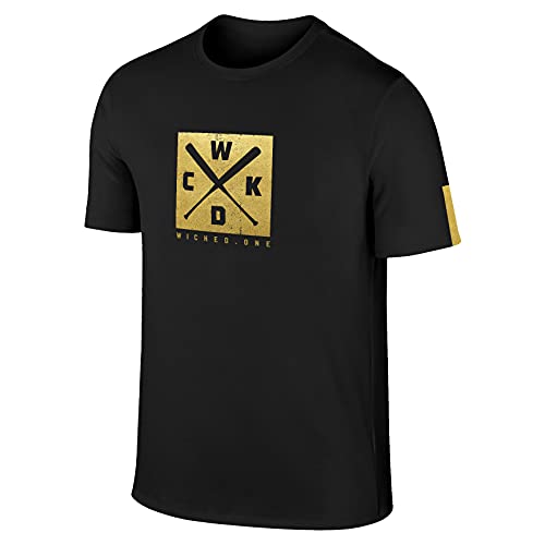WICKED 1 X WICKED ONE W K D C T.Shirt Base Noir Logo Or, 2XL