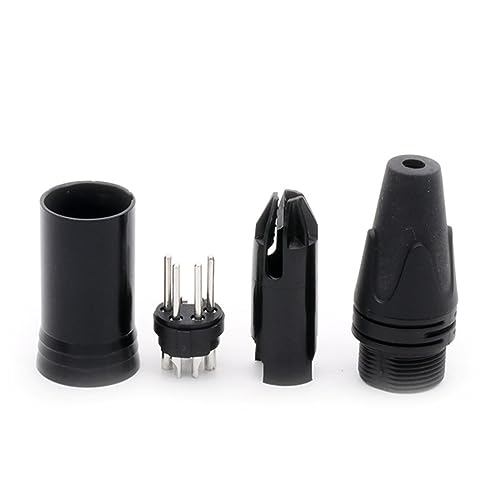 Connecteur XLR 3 broches mâle pour câble de microphone noir lot de 10