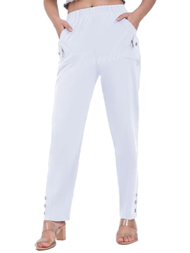 Pantalon blanc femme décontracté pour vos moments de détente estivaux
