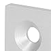 10Pcs End 4040 Single Hole Aluminum Alloy End Cover Plate Metal Cover Plug End Cover Fasteners for Industrial Fixing CNC Router (Silver)