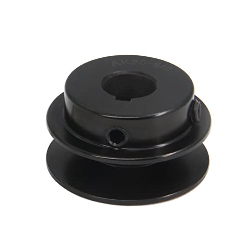 Yeebyee YE031-1 Ak20-5/8 Inch Bored Single Groove Web Sheaves 2.0 Inch Od 5/8"Bore V-Belt Sheave Cast Iron Belt Pulley thumb #3