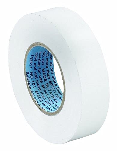 Image of Aviditi White Electrical Tape, 3 /4 Inch x 20 Yards, UL Listed, Vinyl Tape to Repair, Splice and Bundle for All Electrical and Wiring Projects (200 Rolls)