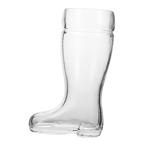 Mikinona Tasse à Bière Verre Forme de Bottes Verre Rétro pour Bars Ktv Facile à Réutilisable