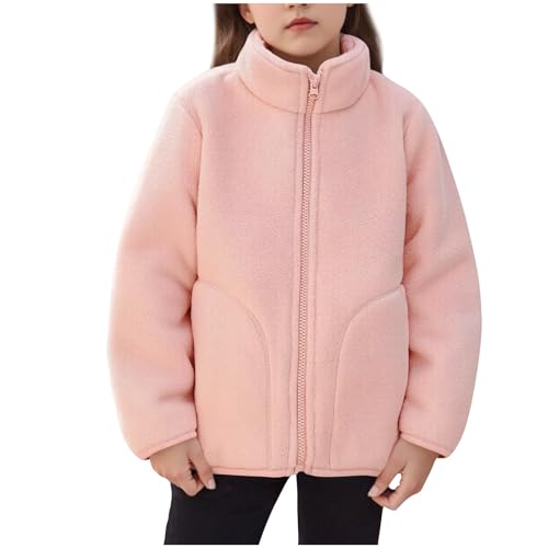 RKSTN Fall Winter Coats for Kids Fleece Thickened Warm Casual Sherpa Jackets Stand Collar Zip Up Outerwear2