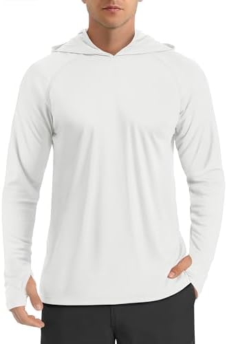 TACVASEN Men’s Rash Guard UPF 50+ Sun Protection Clothing Long Sleeve Hoodies Quick Dry SPF UV Swim Tees Shirts