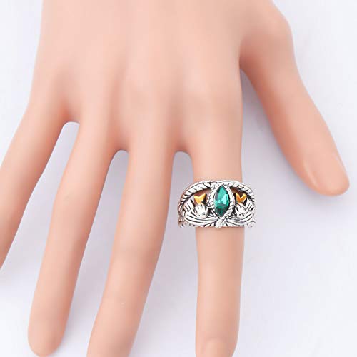 FAADBUK Aragon Rings Jewelry LOTR Aragon's Green Stone Rings 8 to 11 Aragon Snake Gothic Rings(Size - 10)3