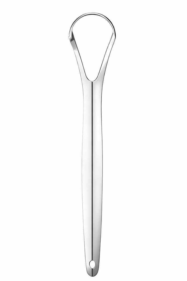 1 Count Tongue Scraper Stainless Steel,Tongue Cleaners Fresh Breath Restored Taste (Multicolour) (Pack of 1)-image-31