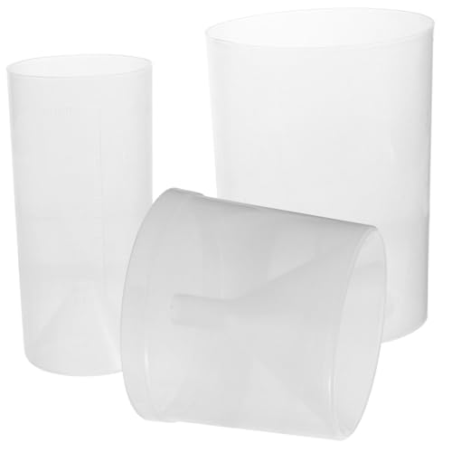 VICASKY 3pcs Plastic Rain Gauge Decorative for Garden Rain Gauge Measuring Tube Teaching Instrument for Science and Geography