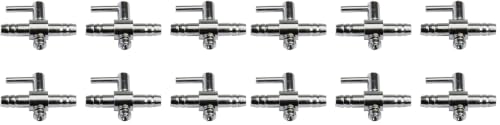 Image of AQUANEAT Aquarium Control Valve, Metal Stainless Steel Gang Valve, Air Flow Distributor Splitter for Air Pump (Pack of 2)