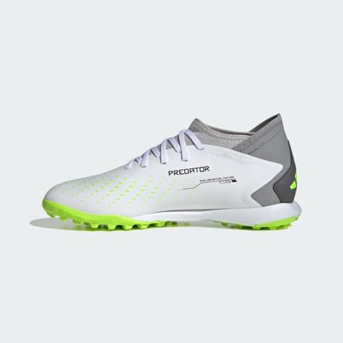 adidas Unisex Predator Accuracy.3 Turf Sneaker, White/Core Black/Lucid Lemon, 9 US Men | Image 6