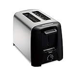 Hamilton Beach Extra-Wide Slot Toaster with Shade Selector, Auto-Shutoff, Cancel Button and Toast Boost, 2-Slice, Black