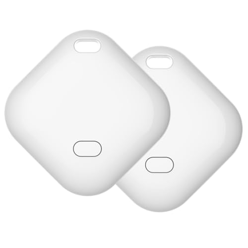 YANLOYZW Key Finder&Tracker, Bag Locator Tag for Keys, Wallets, Bluetooth Tracker Work with Apple Find My (iOS Only), Replaceable CR2032 Batteries, Privacy Protection - 2Pack