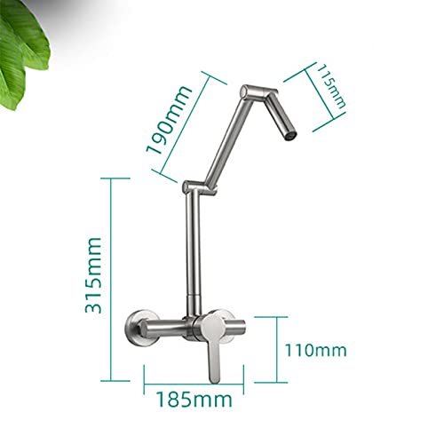 Grifo de pared para llenar ollas bimando latón 4