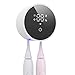 LifeBasis Esterilizador Cepillo Dientes UV Secado a 60°C Soporte Cepillo de Dientes Eléctrico Desinfección Eficiente Pantalla LED Montaje sin Taladrar, Batería Duradera 33 Días para Familia y Viaje