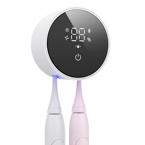LifeBasis Brosse à dents électrique UV avec indicateur LED, porte-dentifrice mural, rechargeable,...