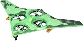 طائرة نفاثة بالتحكم عن بعد 2.4G من Next Store،شراعية إسفنجية بالطيران اليدوي، مقاتلة خفيفة، نموذج طائرة آمنة للأطفال، لعبة طيران ممتعة 3+ سنوات (اخضر)