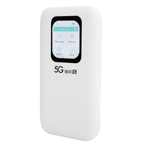 5G Mobile Hotspot, High Speed WiFi 6 Router with 2.77Gbps Download, 7100mAh, Supports 16 Devices, Nano SIM ESIM Slot for Travel