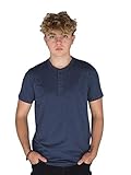 Pierre Cardin Mens Neue Saison unbedingt Classic Grandad Kragen T-Shirt (Denim Marl, 2XL)
