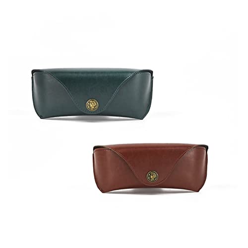 Étui à lunettes en cuir marron style rétro un cadeau élégant et utile