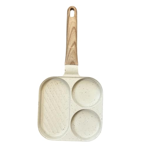 Sartén compartida de 3 piezas - Sartén de pan antiadherente compatible con inducción y cocina eléctrica | Elegante herramienta de cocina para cocinar comidas para tortilla Hamburguesa Bacon Home Rest