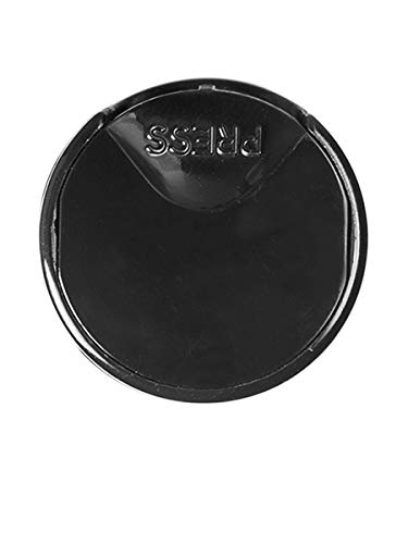 Newday Bottles, 4 Oz Empty Plastic Bottles BPA-Free Made in USA with Disc Cap Lids, Pack of 6 (4 Ounce, Clear with Black Cap)