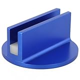 Zilimontt Großer geschlitzter Magnet-Pad, Schweißrahmen-Schienenadapter zum Heben von Fahrzeugen, 7,6 cm Billet-Aluminium-Basis mit Nylon-Einsatz, kompatibel mit Pressschweißnähten 7,6 cm +, für CNC